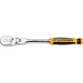Apex Tool Group Gearwrench® 90 Tooth Dual Material Flex Head Teardrop Ratchet with 1/4" Drive Tang, 8"L 81009T